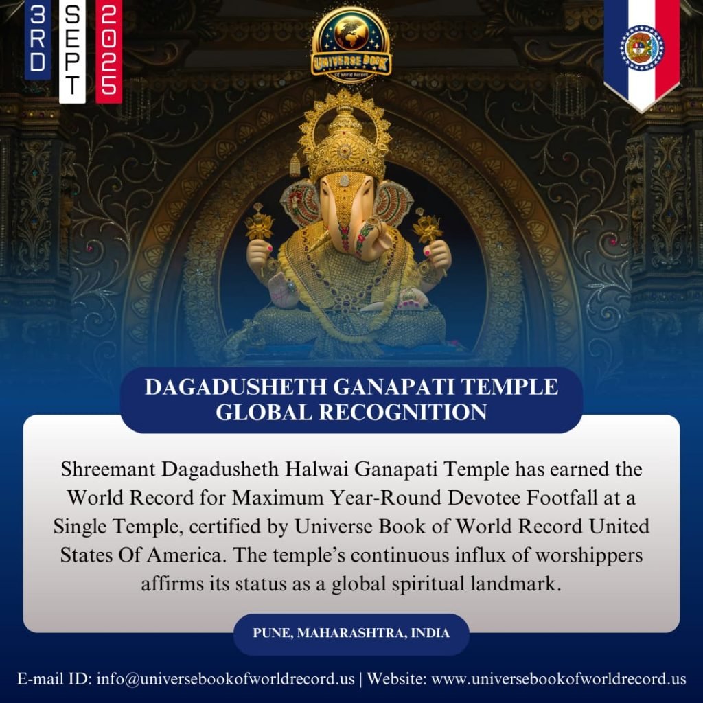 Dagadusheth Ganapati Temple, Pune Achieves Global Recognition for Year-Round Devotee Footfall WhatsApp Image 2025 09 04 At 10.53.46 AM 1024x1024